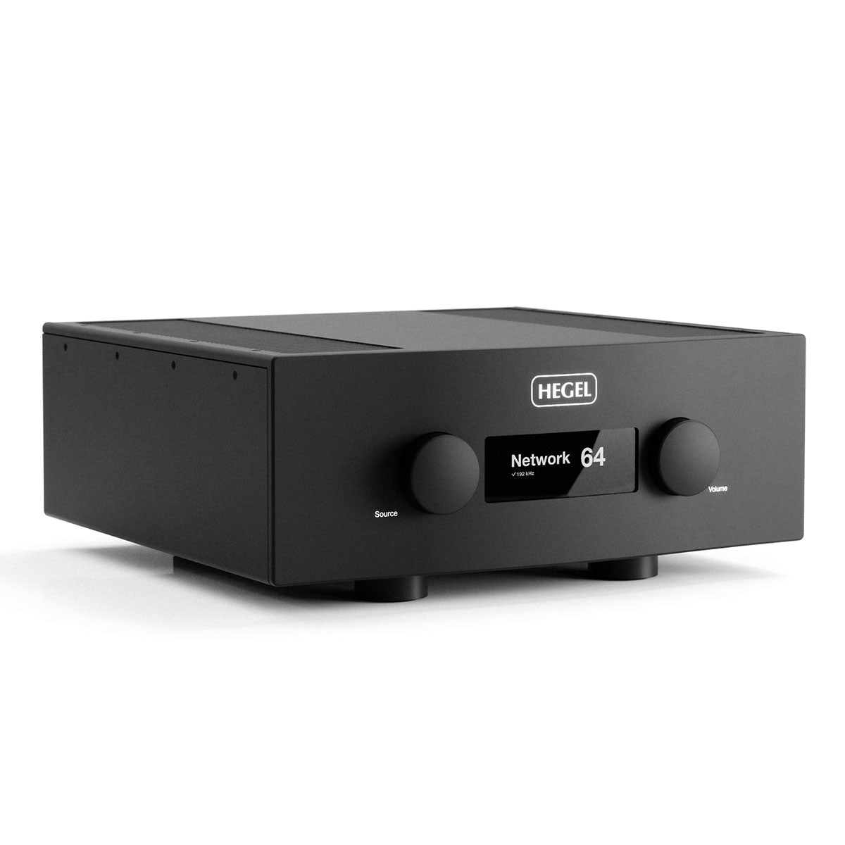 Hegel H600 Integrated Amplifier front view angled right