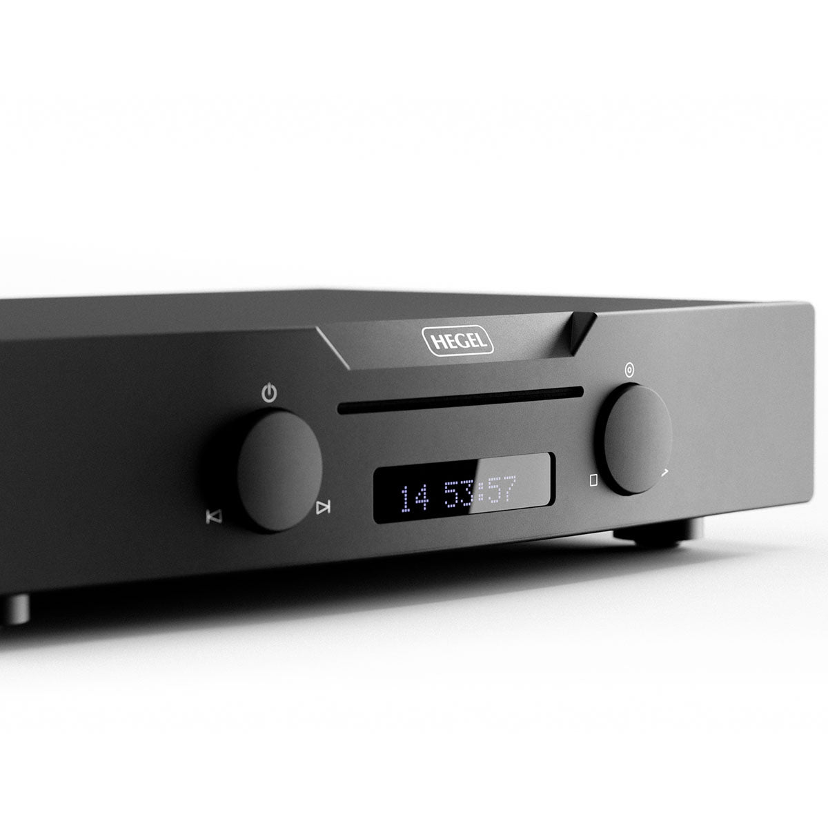 Hegel Viking CD Player front view angled right close-up of right side