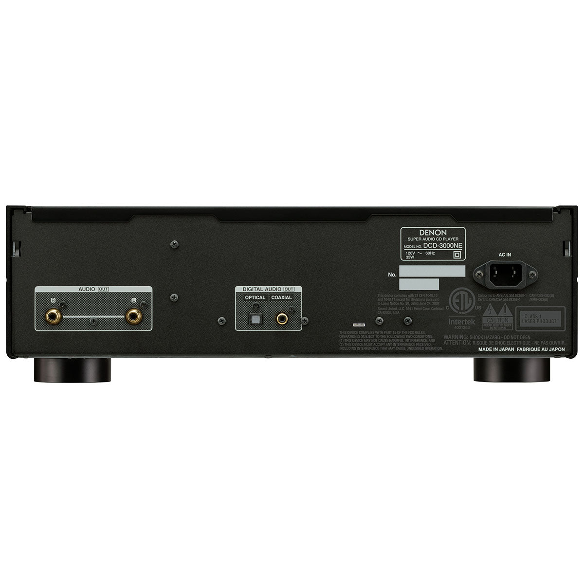 Denon DCD-3000NE Reference Series SACD Player - black - rear view