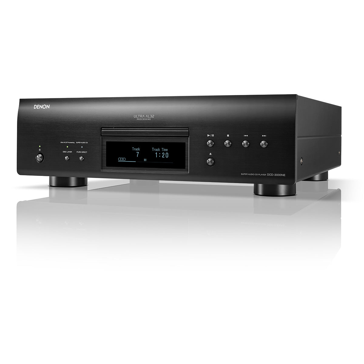 Denon DCD-3000NE Reference Series SACD Player - black - front view angled left