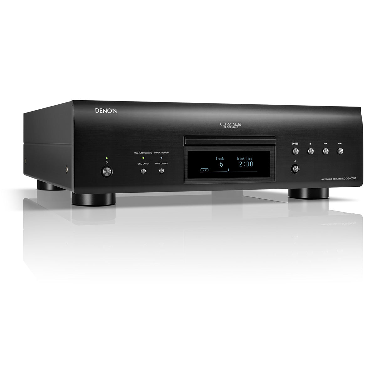 Denon DCD-3000NE Reference Series SACD Player - black - front view angled right