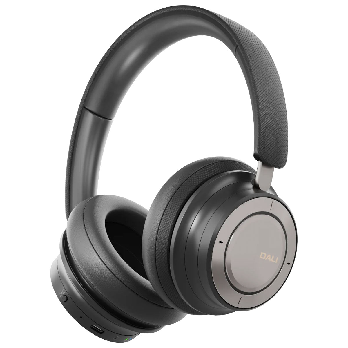 DALI IO-8 Wireless Headphones w/ ANC - black - angled front view
