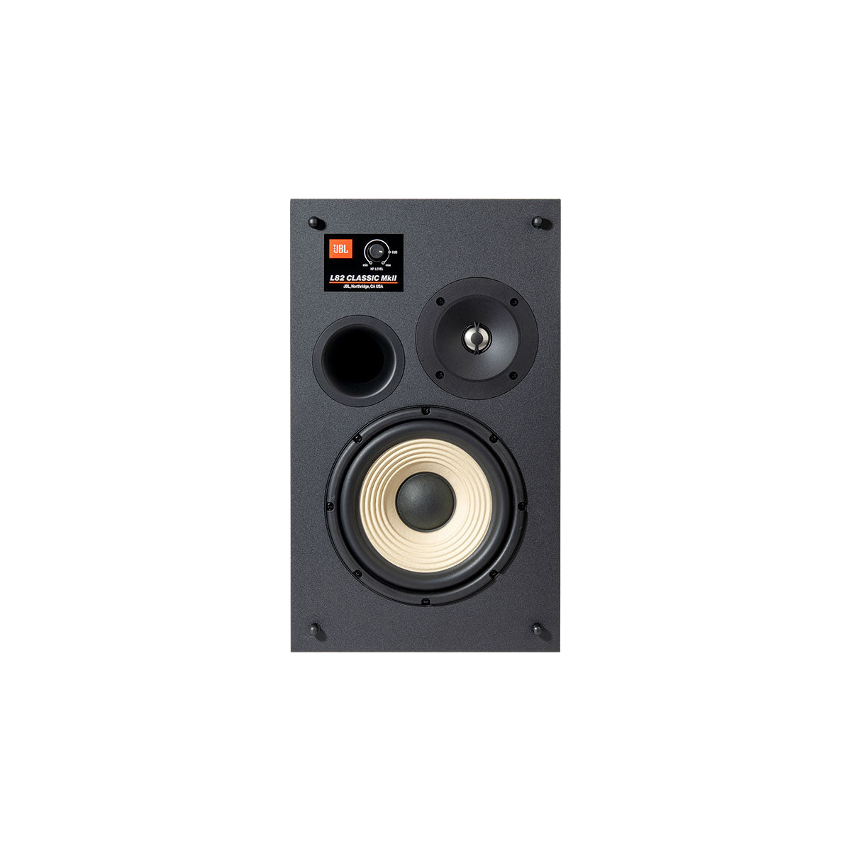 JBL L82 Classic MkII Bookshelf Speakers - single speaker with no grille front view