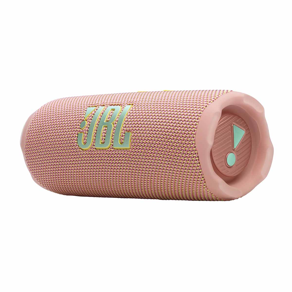 JBL Flip 7 Waterproof Bluetooth Speaker - Pink - horizontal front view angled left