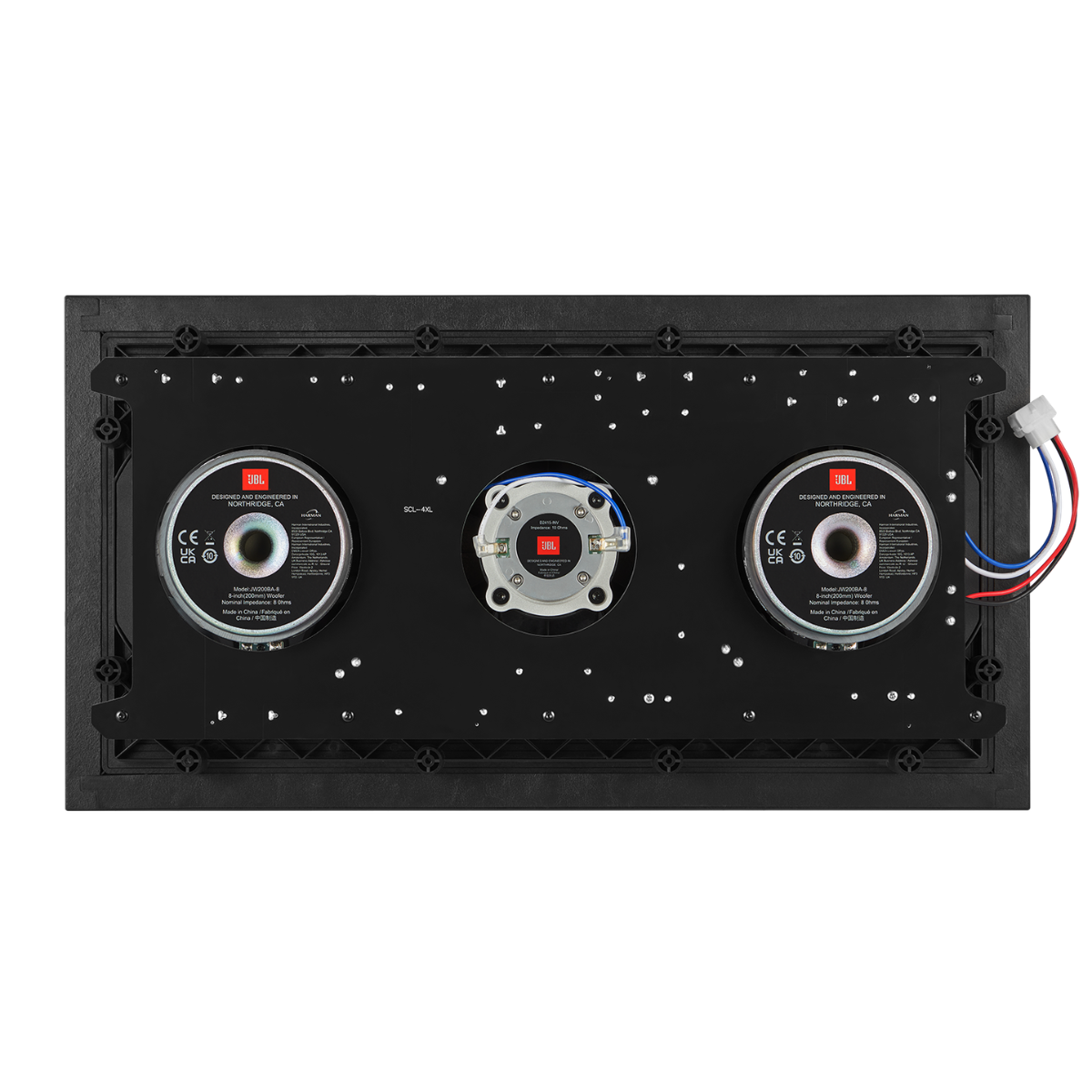 Back view of a JBL Synthesis SCL-4XL 2-Way Dual 8-Inch In-Wall Loudspeaker