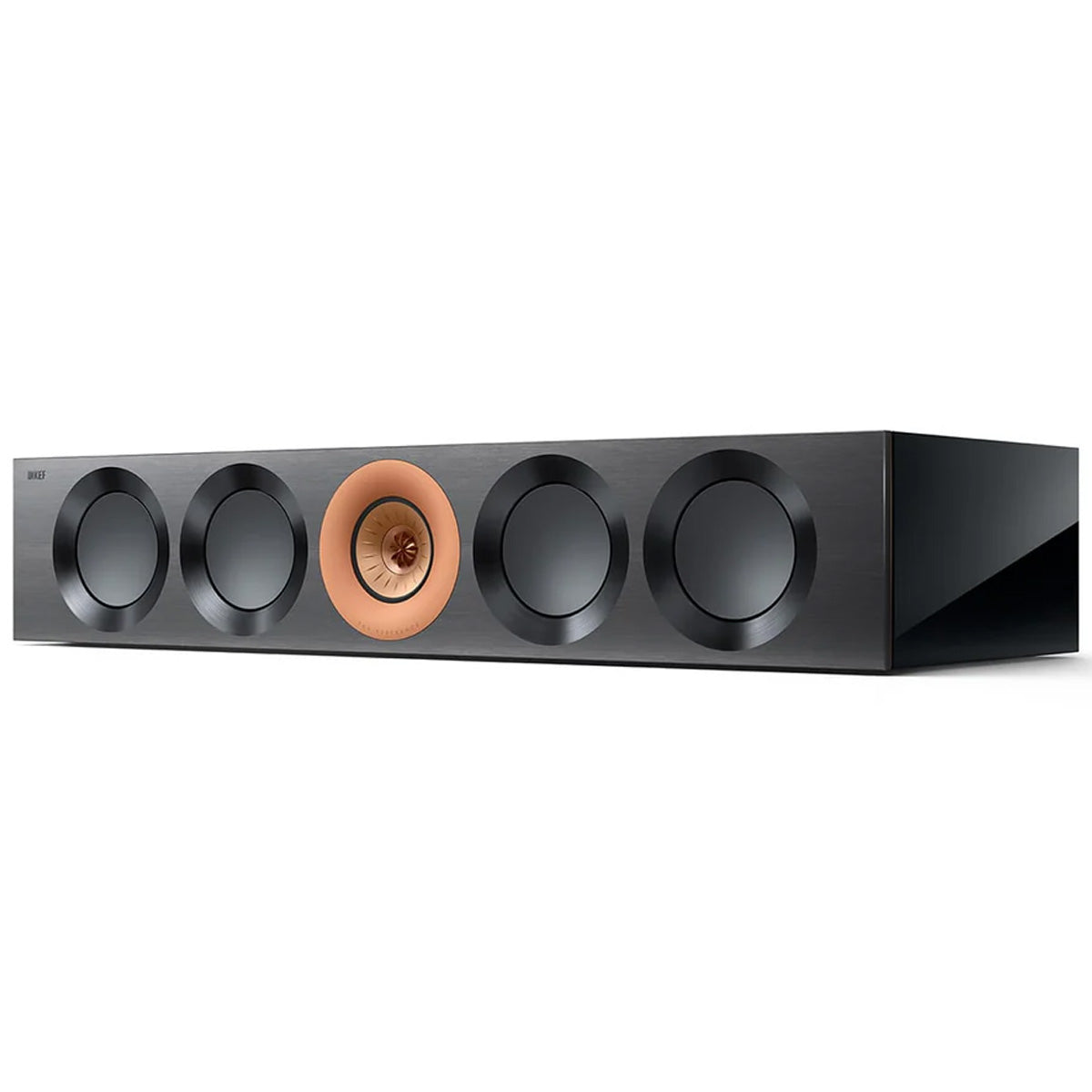 KEF Reference 4 LCR and Center Channel Speaker - High Gloss Black - Copper - Each front view