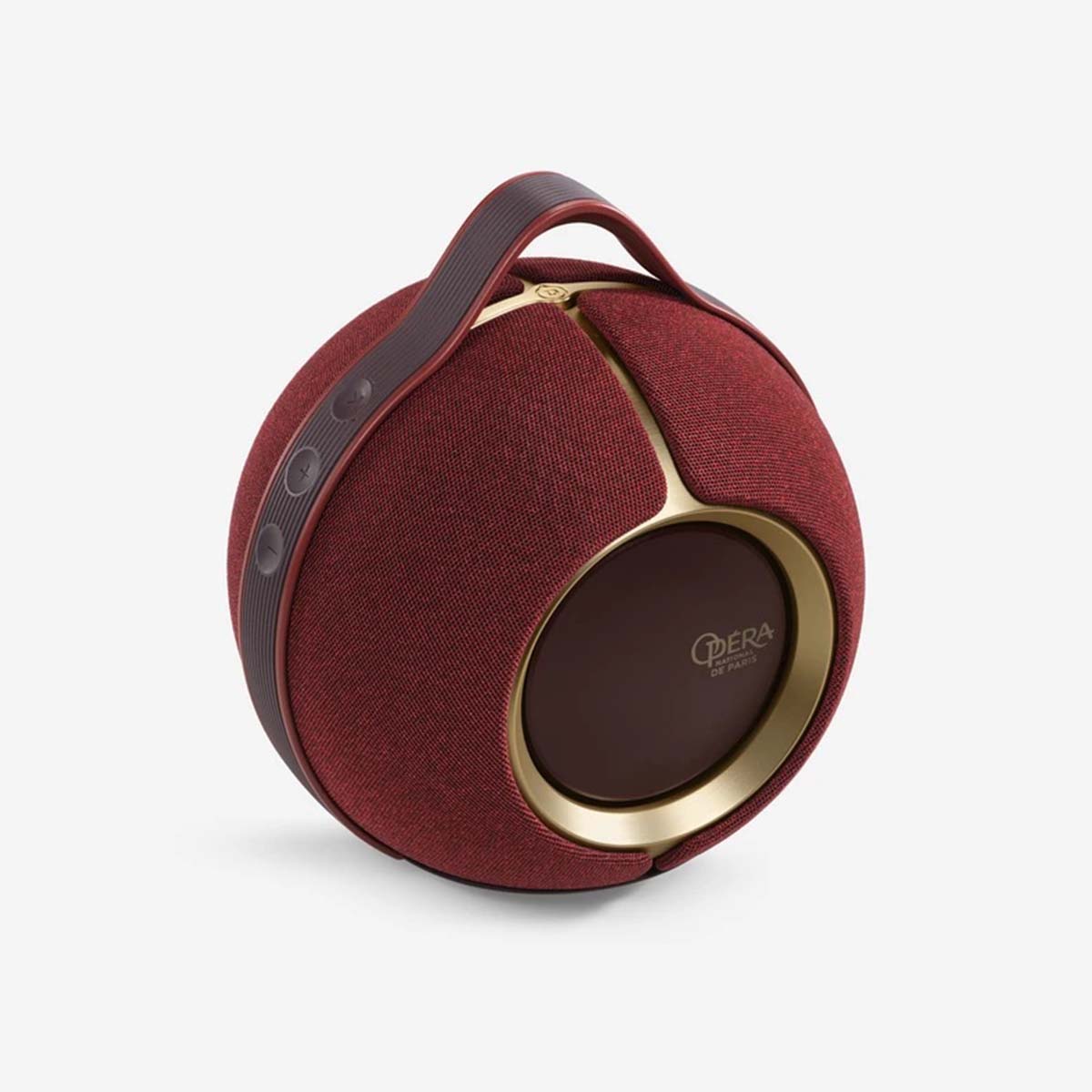 Devialet Mania HiFi Portable Smart Speaker - Opera Rouge rear view angled right and down
