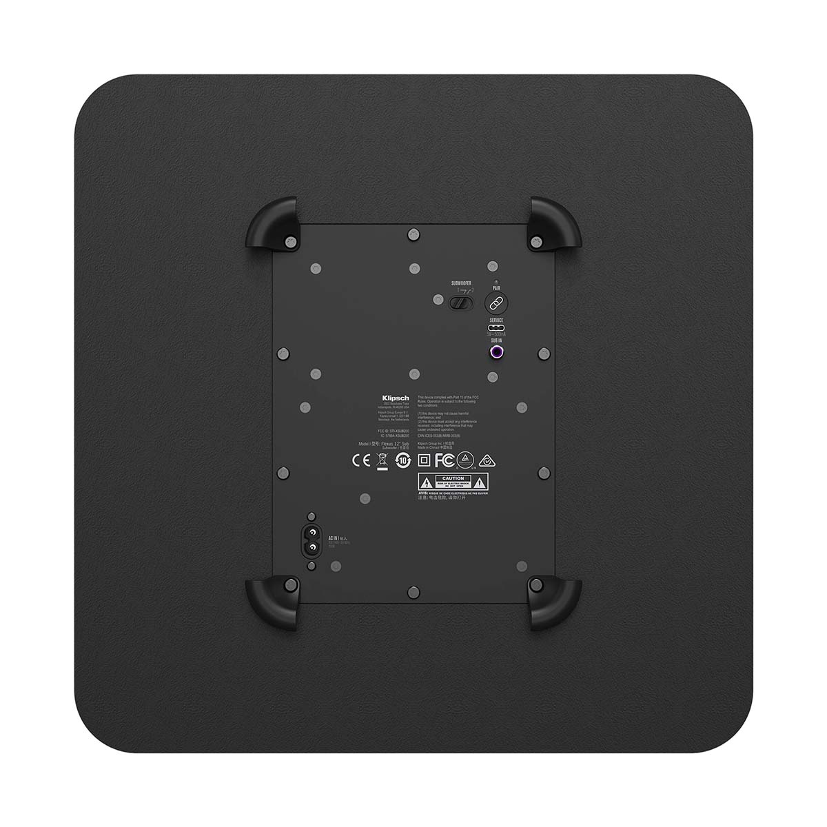 Klipsch Flexus Sub 200 Compact Wireless 12" Subwoofer - Black - rear view
