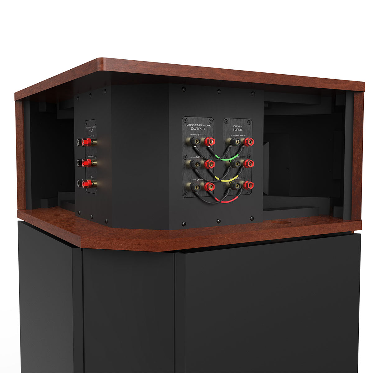 Klipsch Klipschorn AK7 3-Way Fully Horn-Loaded Loudspeaker - American Auburn - rear view showing inputs