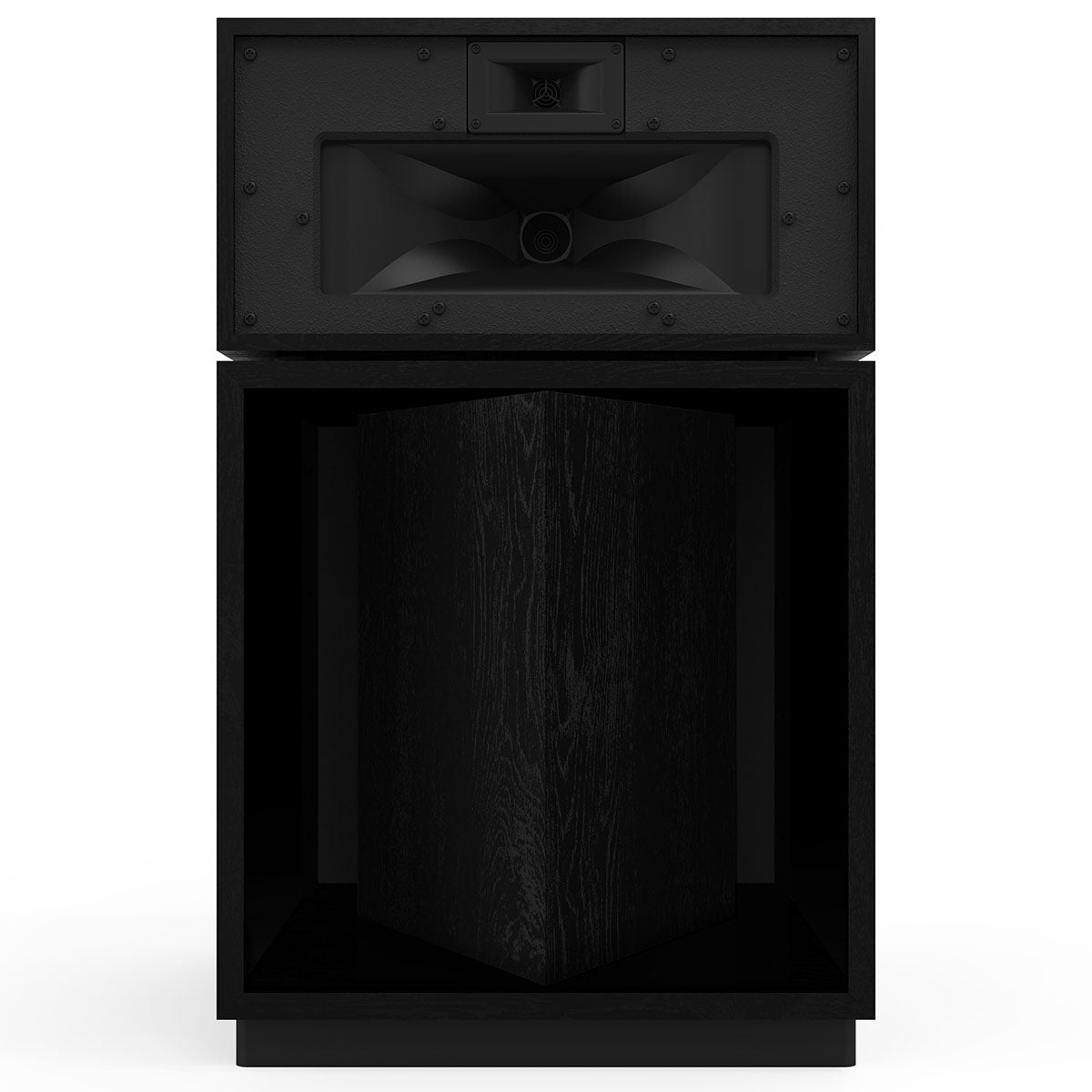 Klipsch La Scala AL6 3-Way Fully Horn-Loaded Loudspeaker - Black Ash - front view without grille