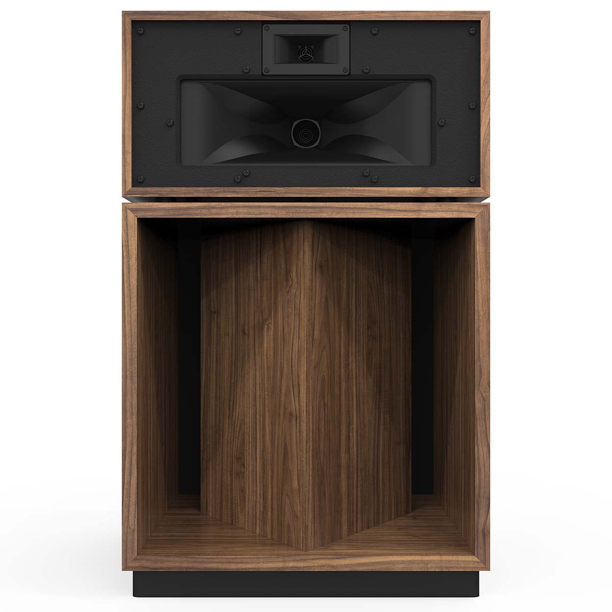 Klipsch La Scala AL6 3-Way Fully Horn-Loaded Loudspeaker - American Walnut - front view without grille