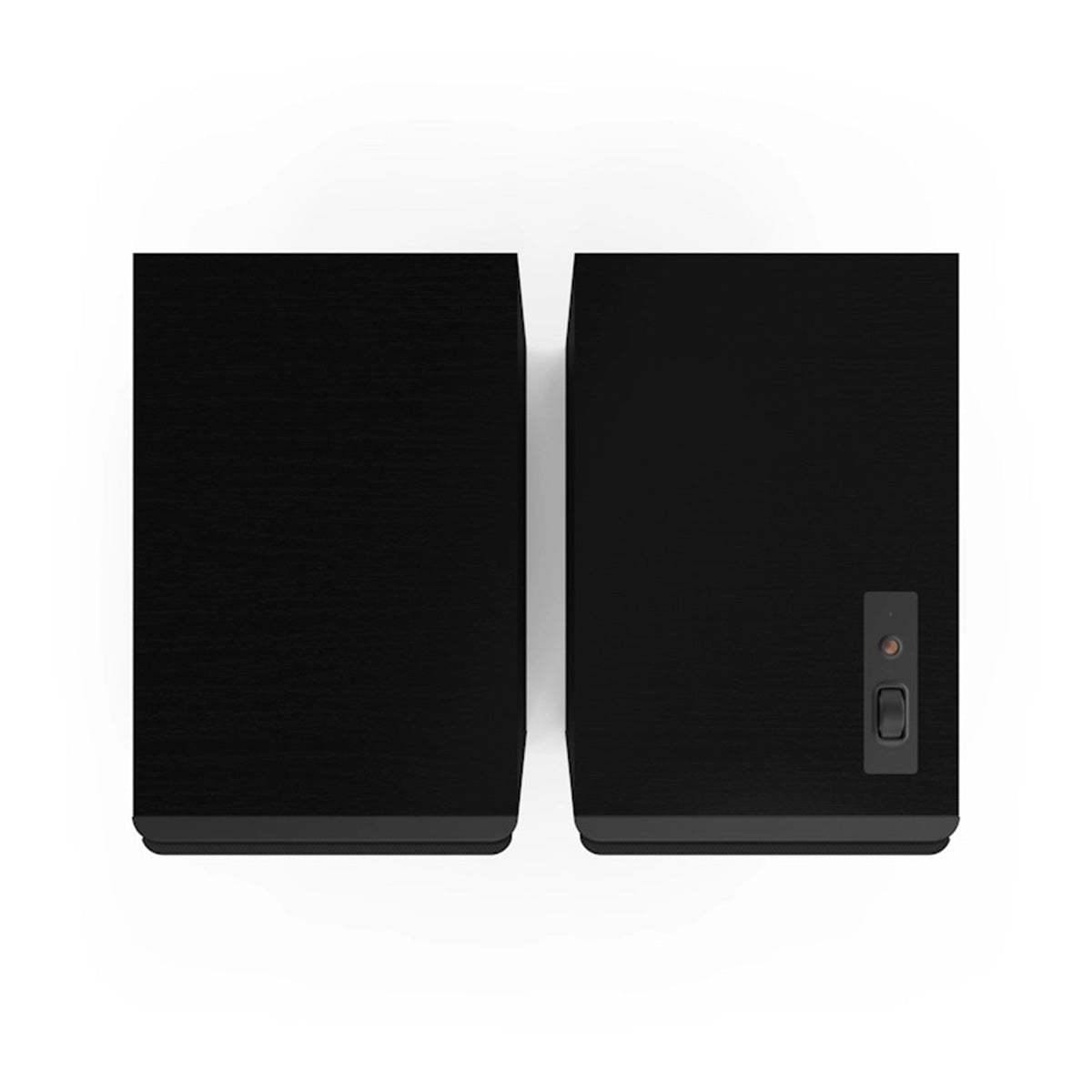 Klipsch The Nines II Dolby Atmos 8" Powered Speakers - Pair - Ebony top view with grilles facing bottom