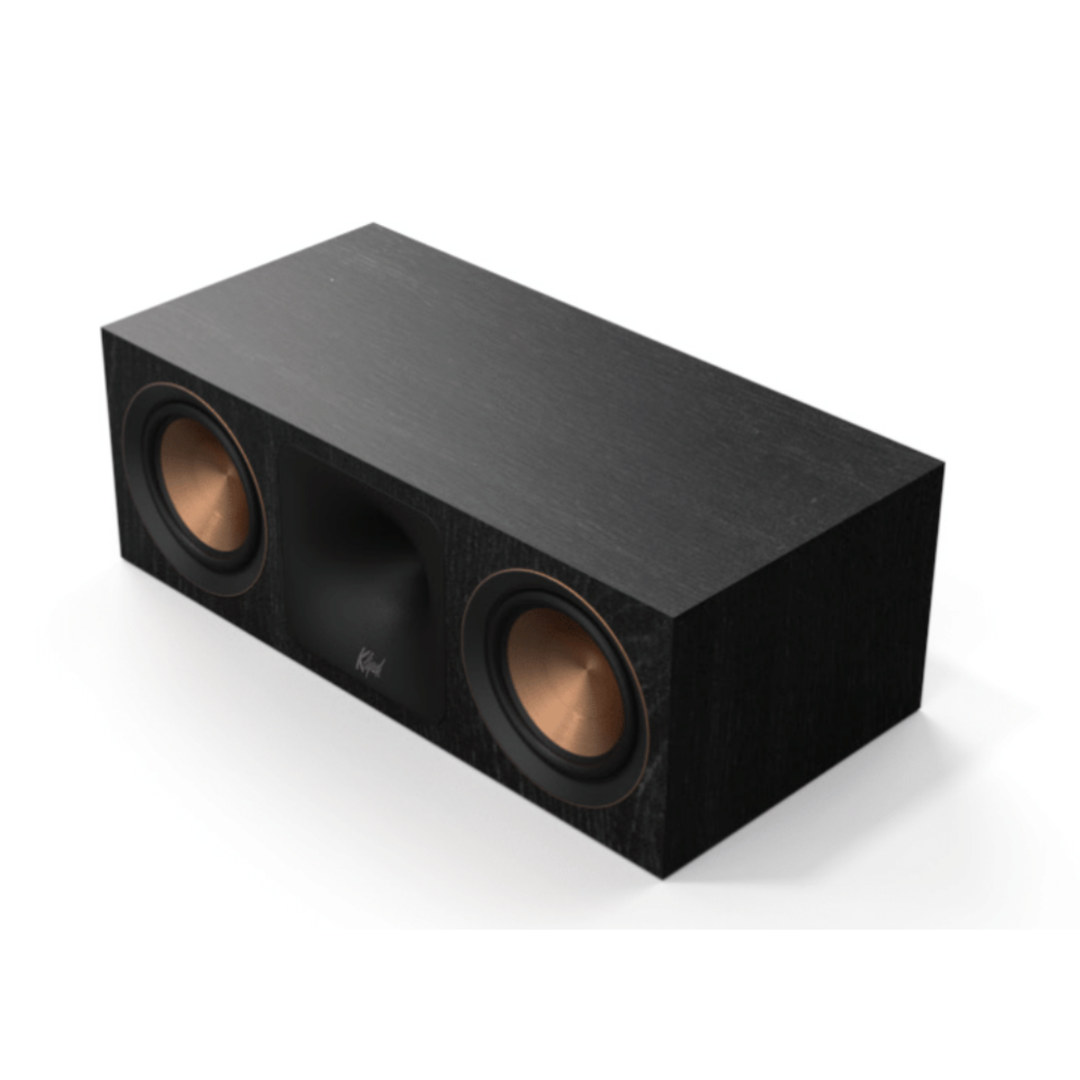 Klipsch Reference Premier III RP-5203C Center Speaker - single ebony speaker front top and side view angled left