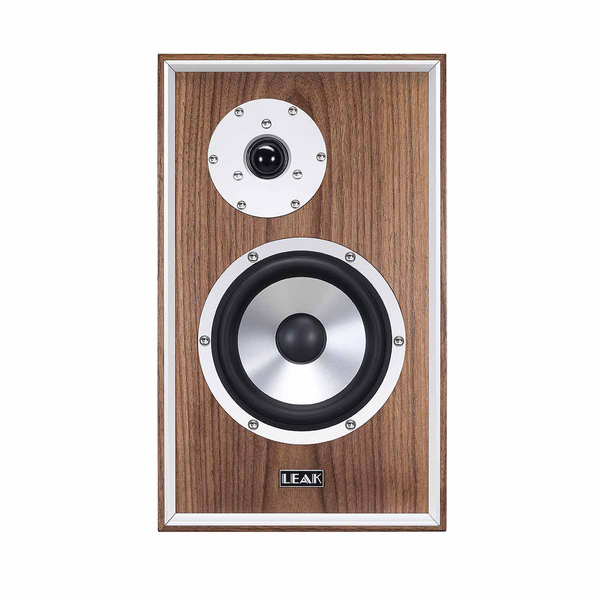 Leak Audio Sandwich 150 Bookshelf Loudspeakers - Walnut - front view without grille
