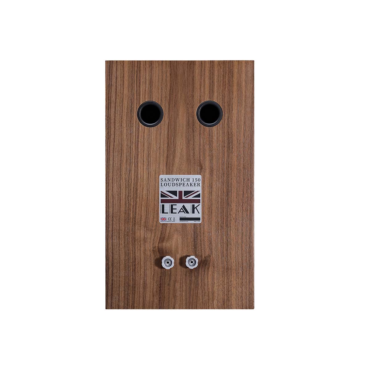 Leak Audio Sandwich 150 Bookshelf Loudspeakers - Walnut - rear view