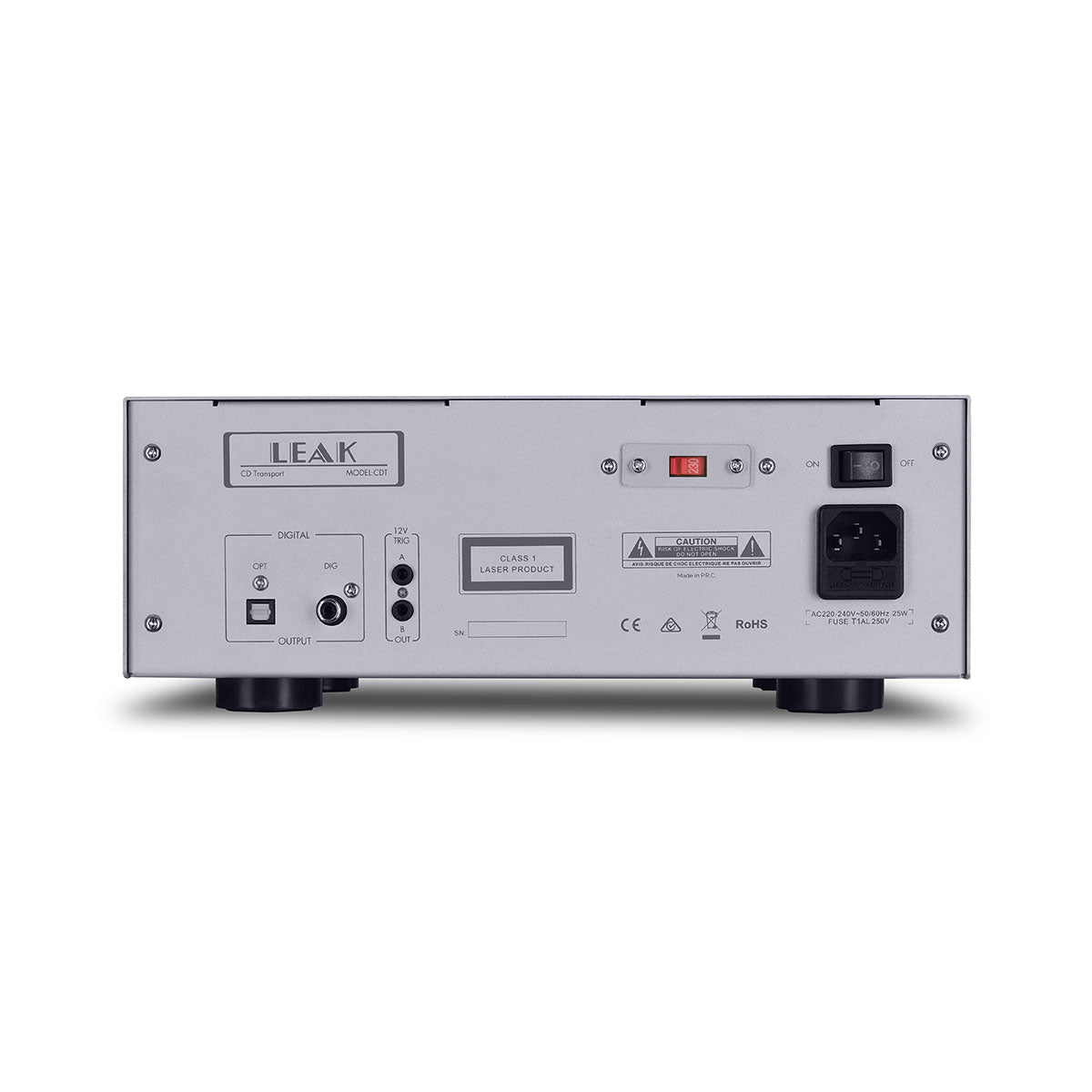 Leak Audio CDT CD Transport - Silver - rear view