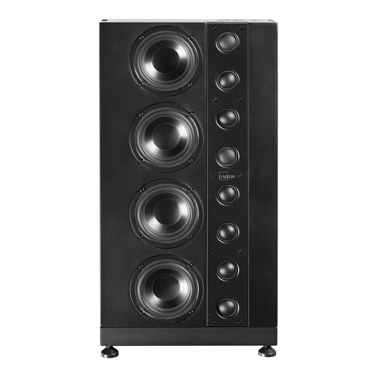 Lyngdorf LS-1000 Line Source Speaker left unit with feet front view