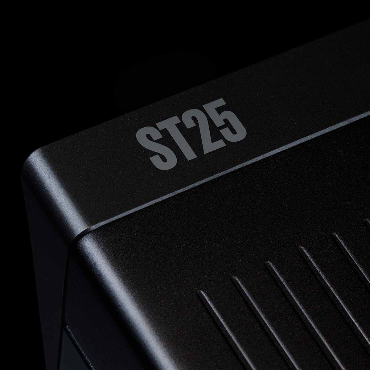 Arcam ST25 High-Resolution Streamer - Black - detail of ST25 logo on black background