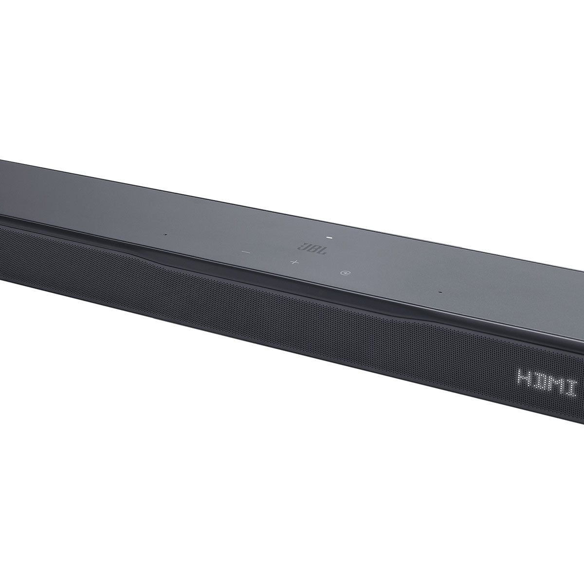JBL Bar 300MK2 5.0 Soundbar with Dolby Atmos close-up of middle front of bar showing buttons on top