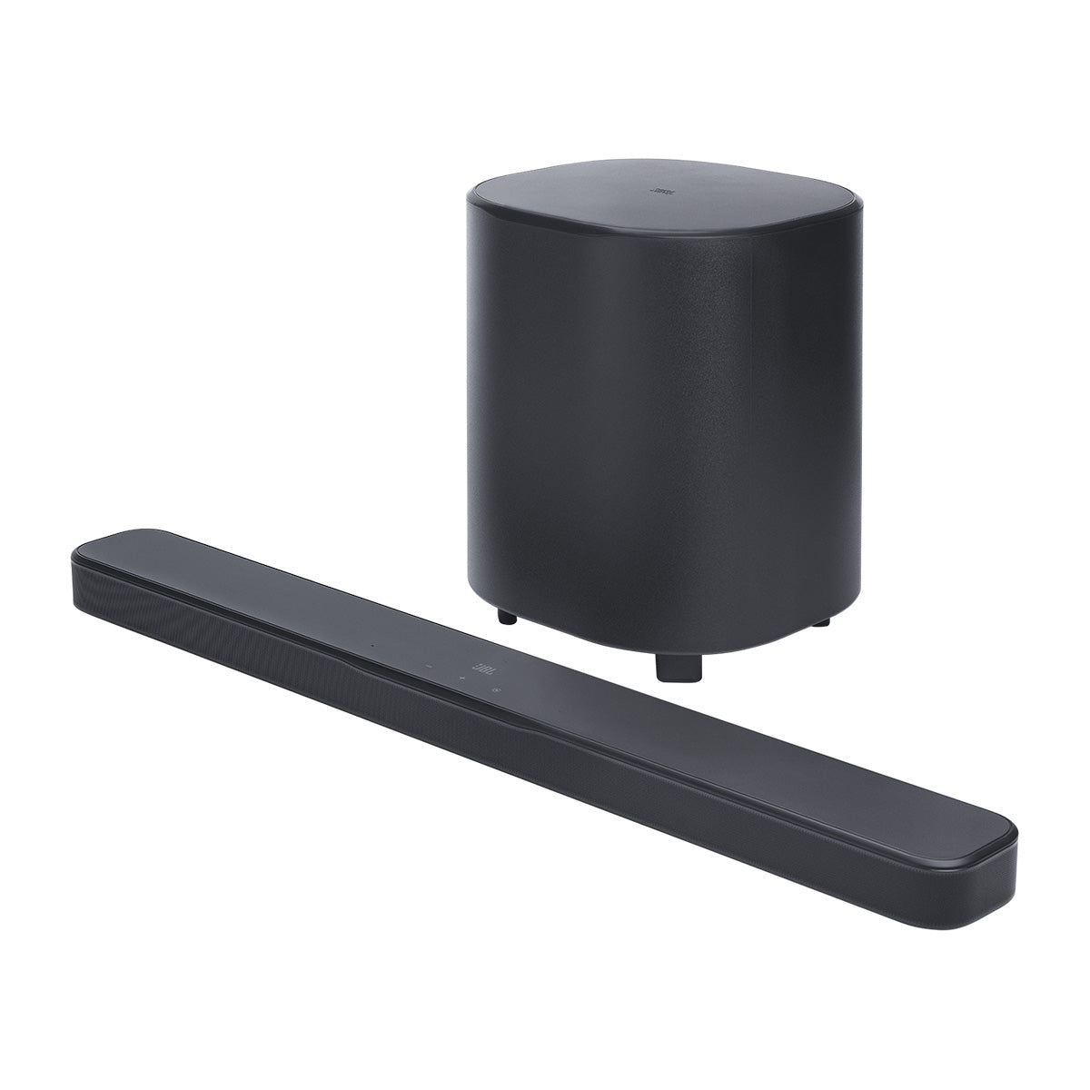 JBL Bar 500 M2 5.1 Soundbar with Wireless Subwoofer front view angled left