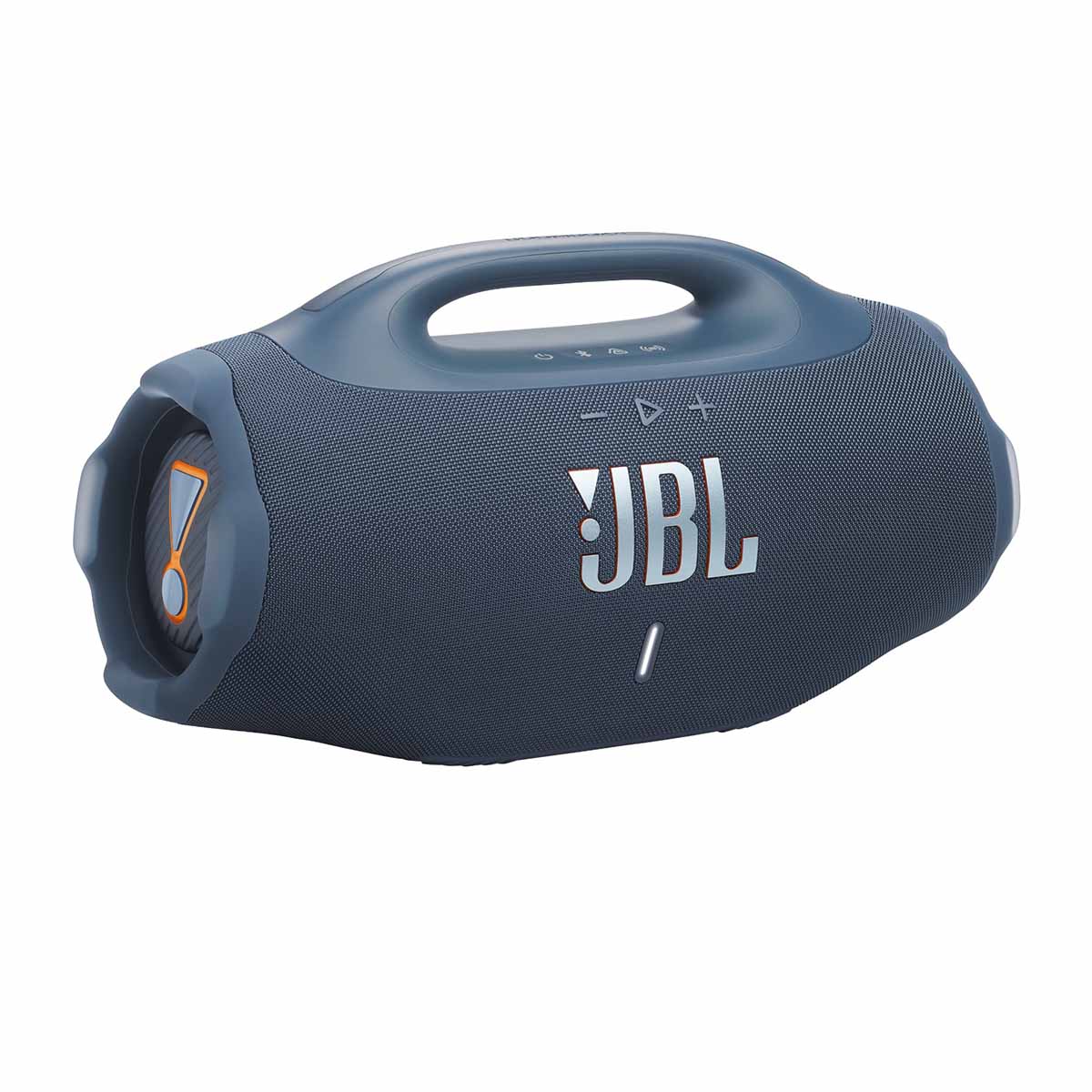 JBL Boombox 4 Portable Bluetooth Speaker - blue - front view angled right