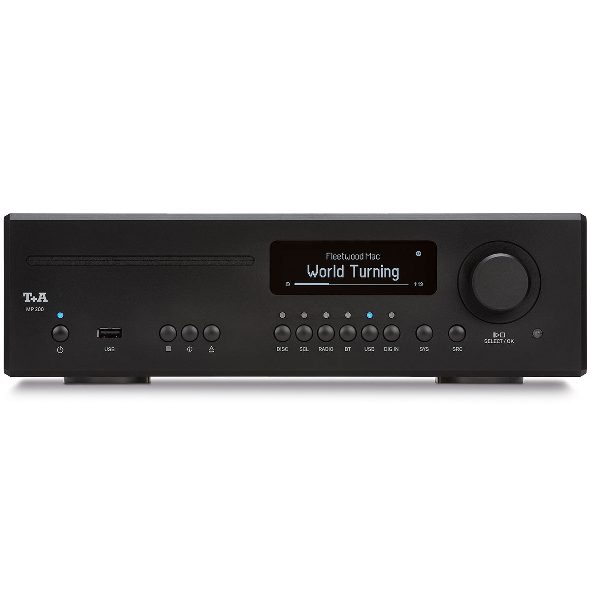 T+A MP 200 G3 Multi-Source Streamer and CD-Player - Black - front view