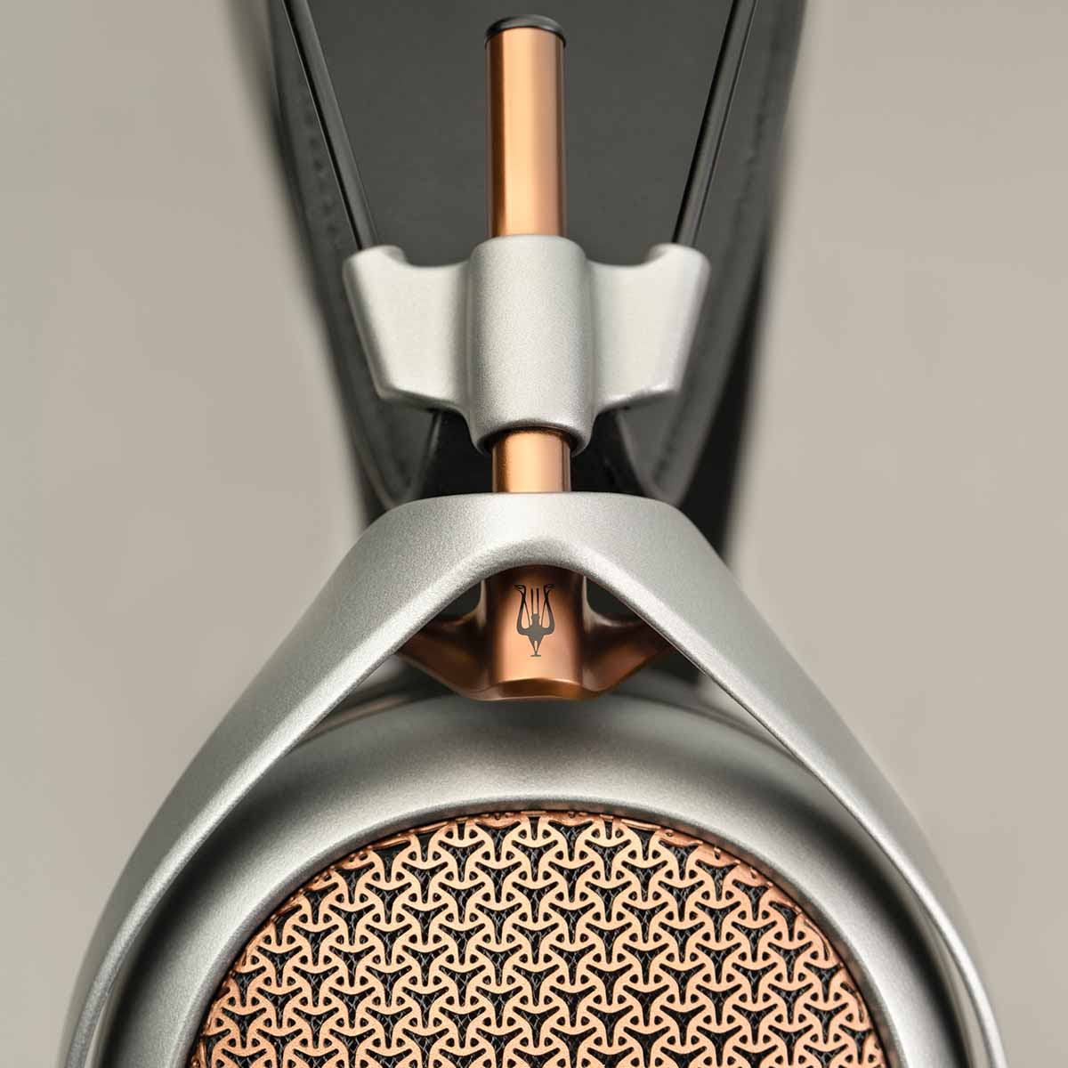 Meze Audio Poet High-Performance Planar-Magnetic Headphones detail of Meze logo on side