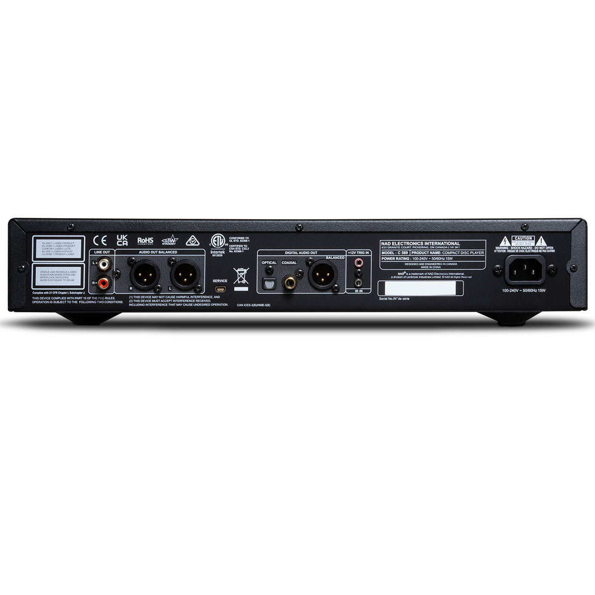 NAD C 589 CD Player - rear view