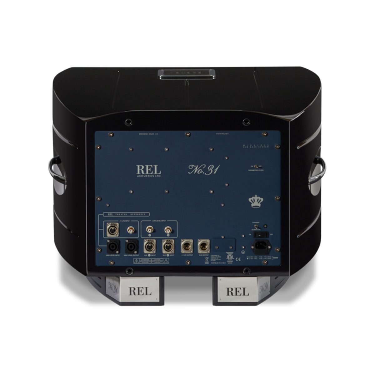 REL Acoustics No. 31 Reference Subwoofer - Black rear view