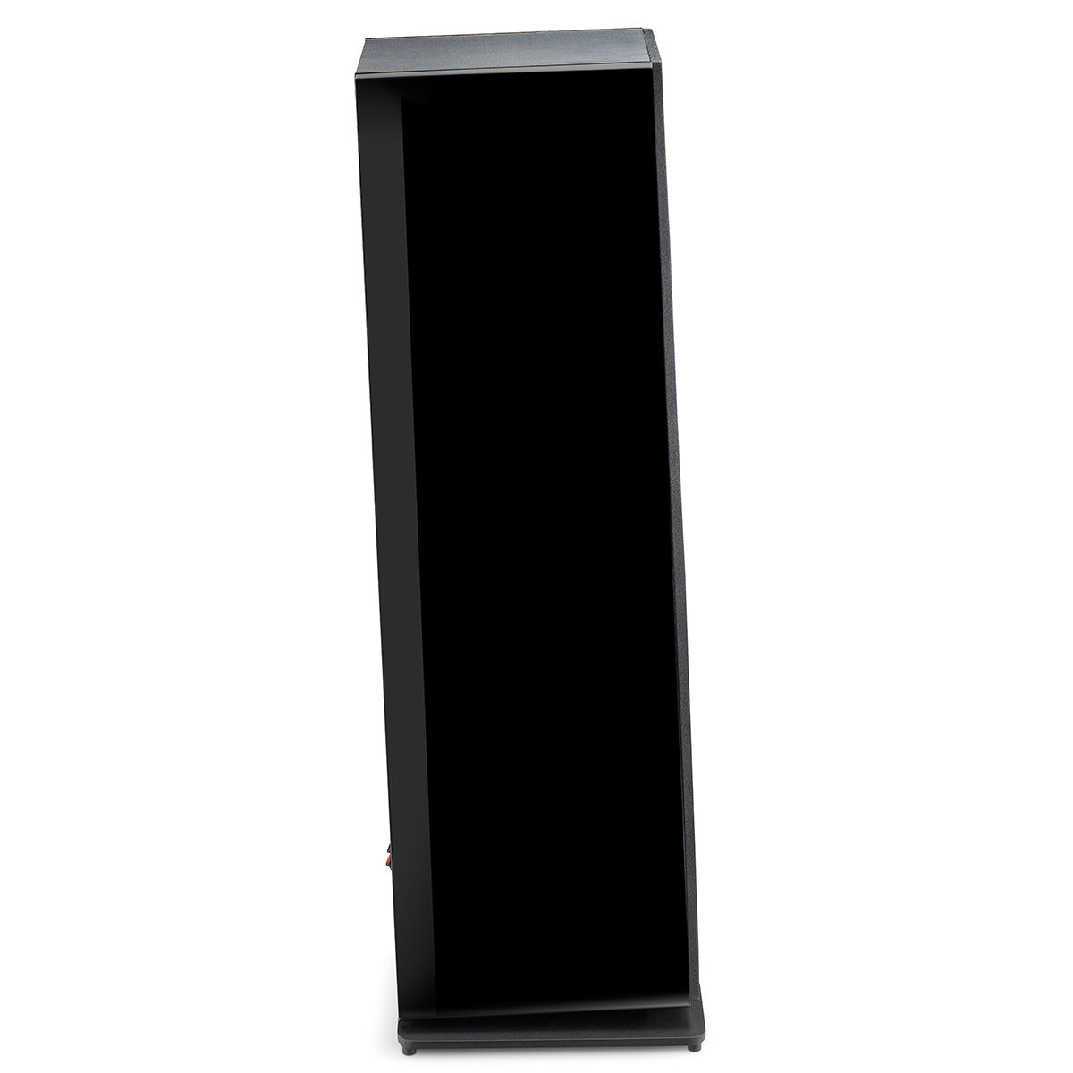 Focal Omada N°3 Floor Standing Speaker - Black High Gloss - single speaker side view facing right
