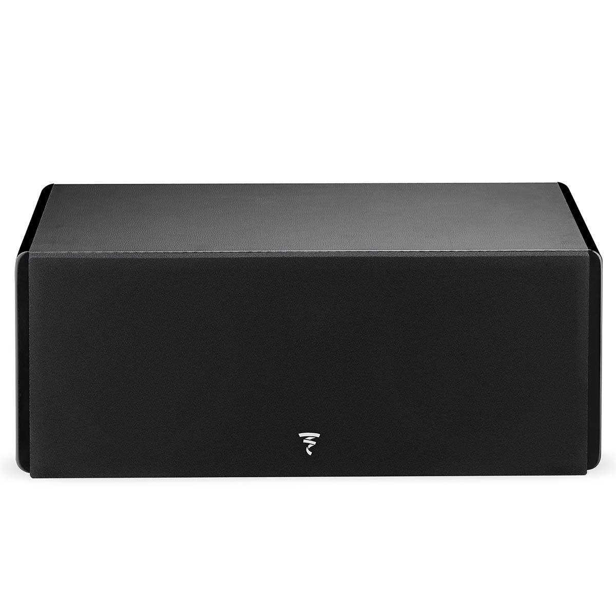 Focal Omada Center Channel Speaker - Black High Gloss - single speaker front view with grille