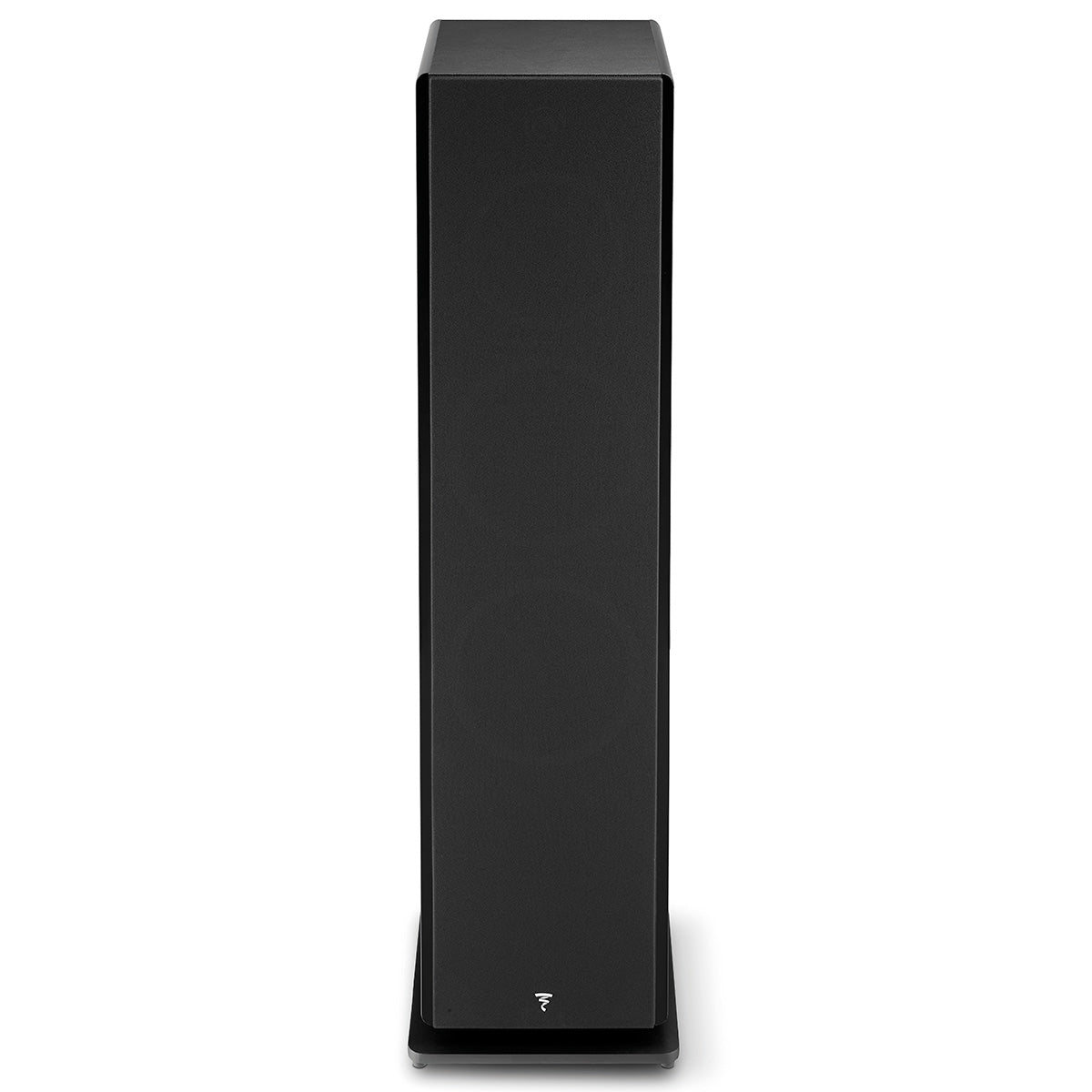Focal Omada N°4 Floor Standing Speaker - Black High Gloss - single speaker with grille front view