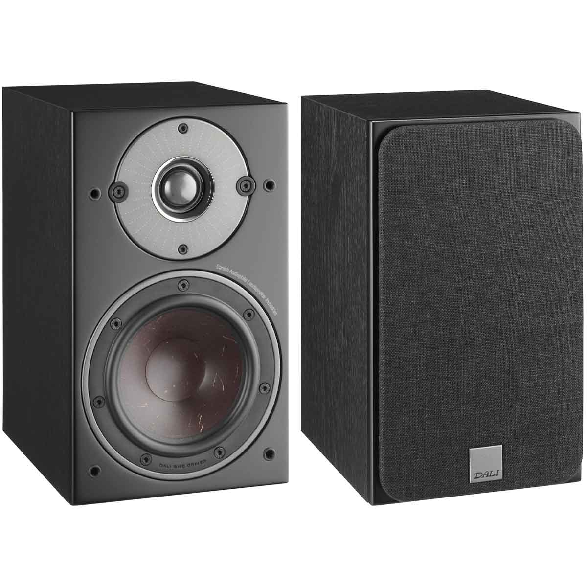 DALI Oberon 1 Compact Bookshelf Loudspeaker - Pair black front view