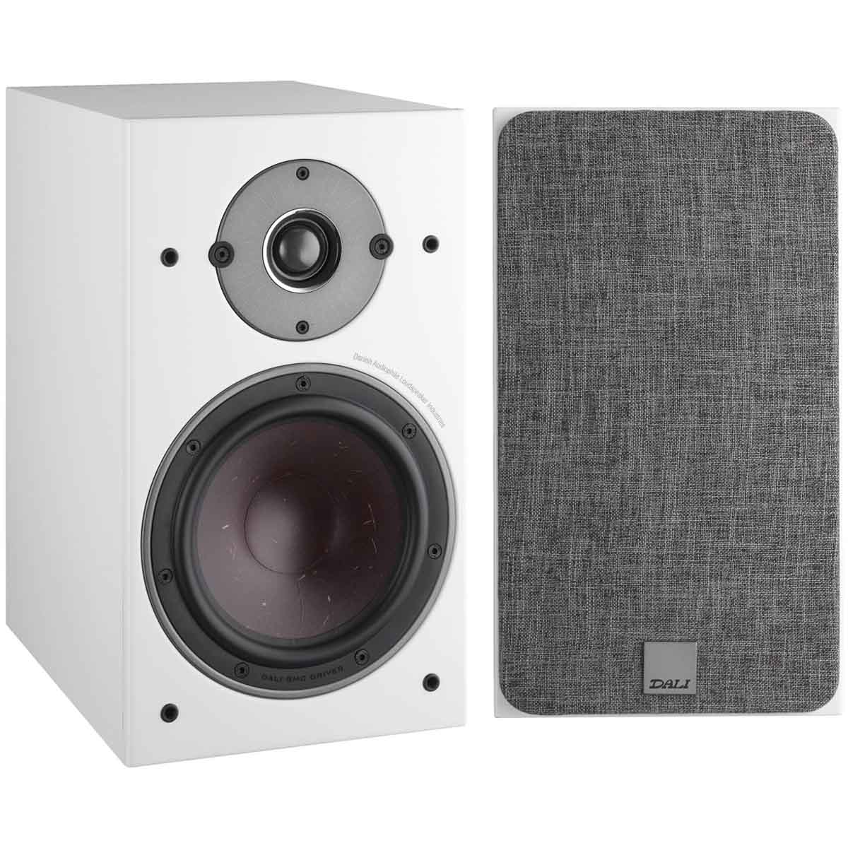 DALI Oberon 3 Bookshelf Loudspeaker - Pair white front view