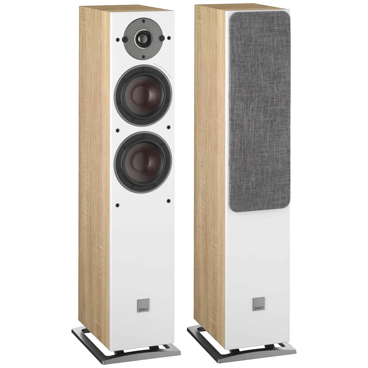 DALI Oberon 5 Floorstanding Loudspeaker - Pair light oak front view