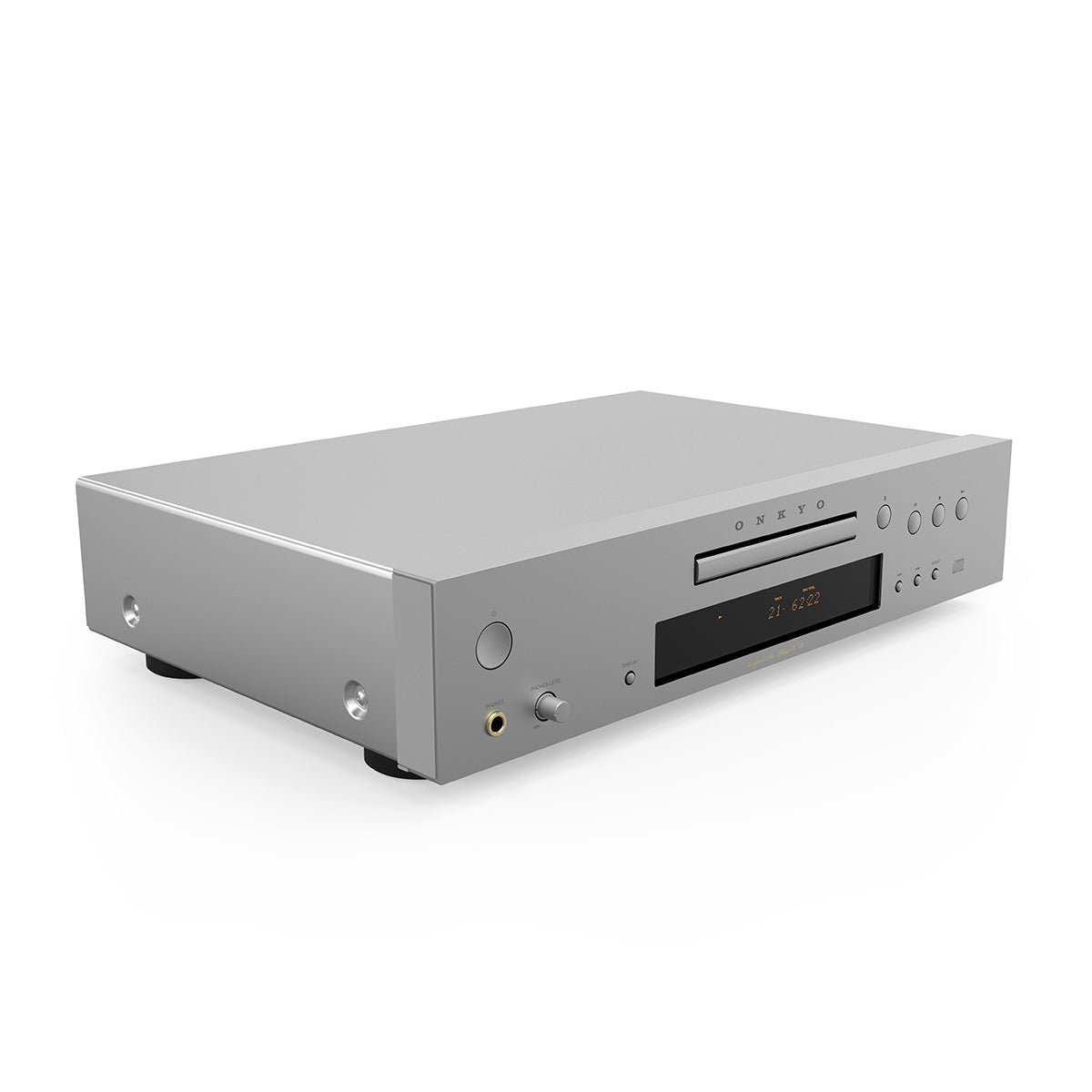 Onkyo Icon CD-30 High-Performance CD Player - silver - front view angled right