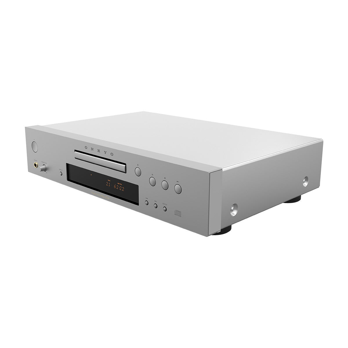 Onkyo Icon CD-30 High-Performance CD Player - silver - front view angled left