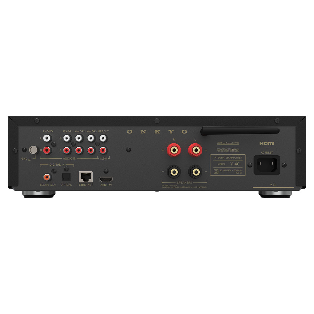 Onkyo Muse Y-40 Network Integrated Amplifier - Black - rear view