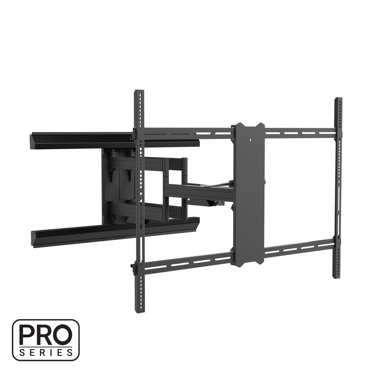 Black TV wall mount with 'Pro Series' label on a white background
