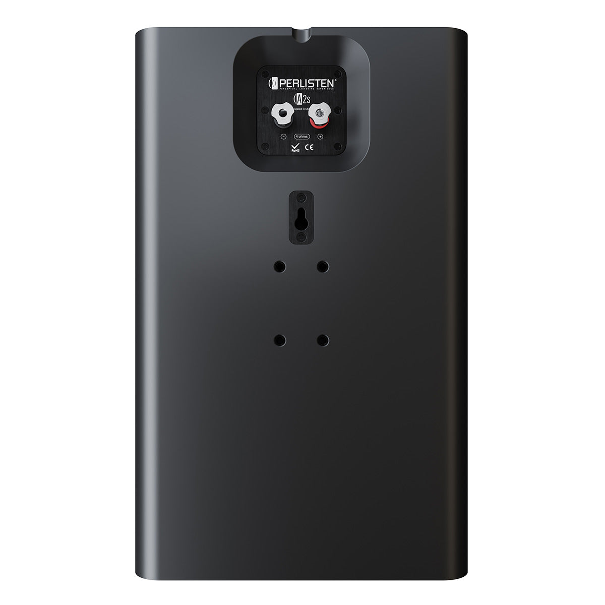 Perlisten Audio A2s On-Wall Surround Speaker - Matte Black - single speaker rear view