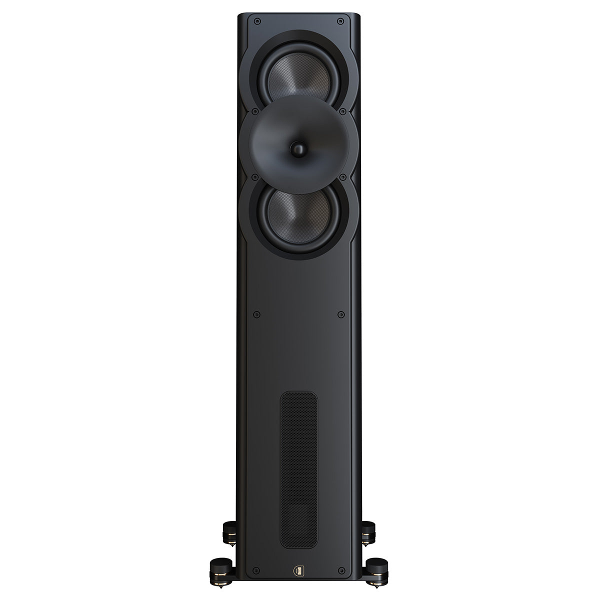 Perlisten Audio A3t Tower Speaker - Matte Black - single speaker front view