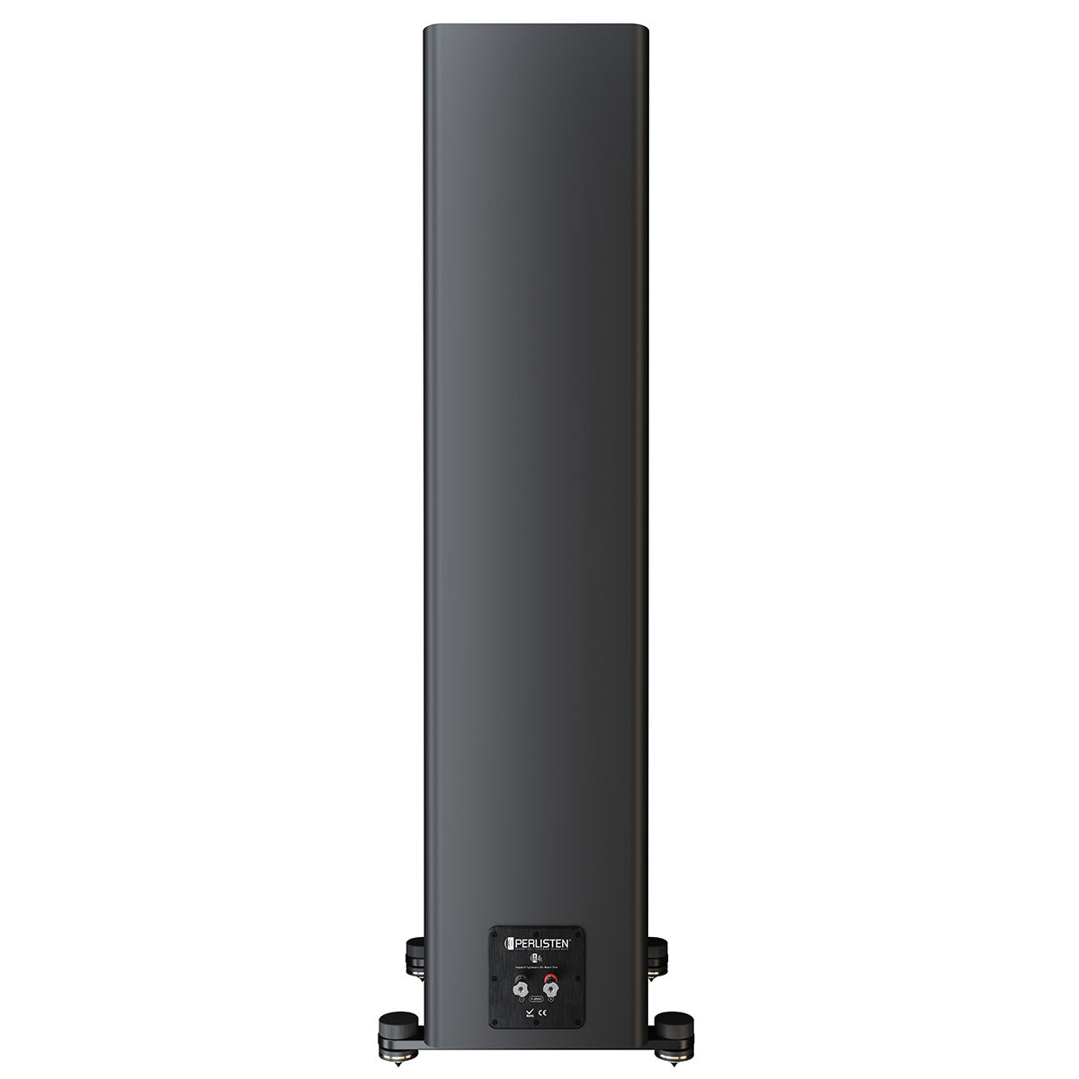 Perlisten Audio A4t Tower Speaker - Matte Black - single speaker rear view
