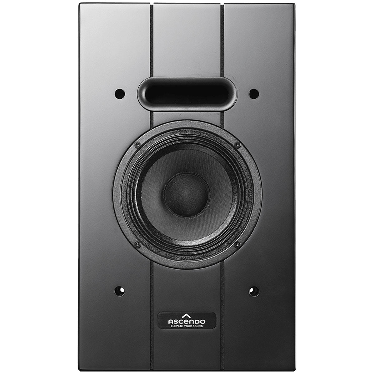 Ascendo Audio The6 Passive On-Wall Loudspeaker - Black/Black Grille - Each front view without grille