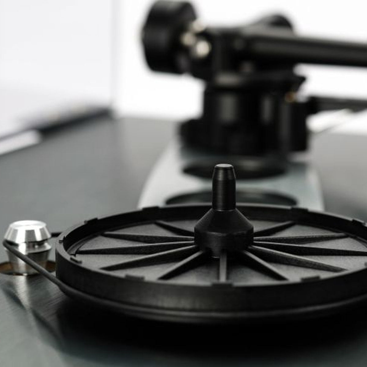 alt="Rega Planar 3 RS Special Edition Turntable closeup of subplatter"