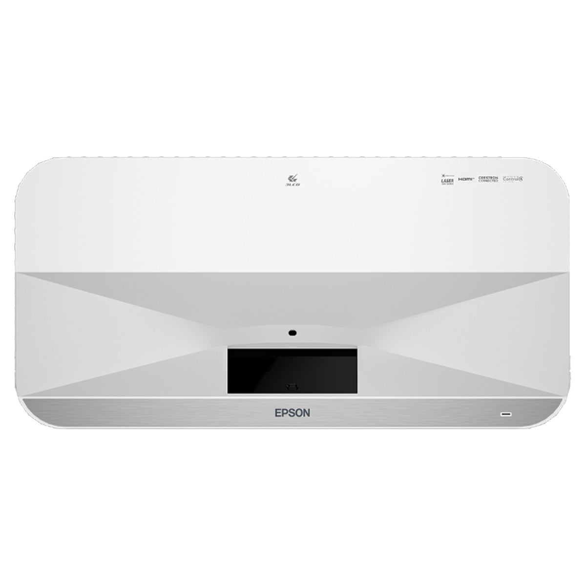 alt= “Epson QS100 4K Ultra Short Throw Laser Projector white top view"