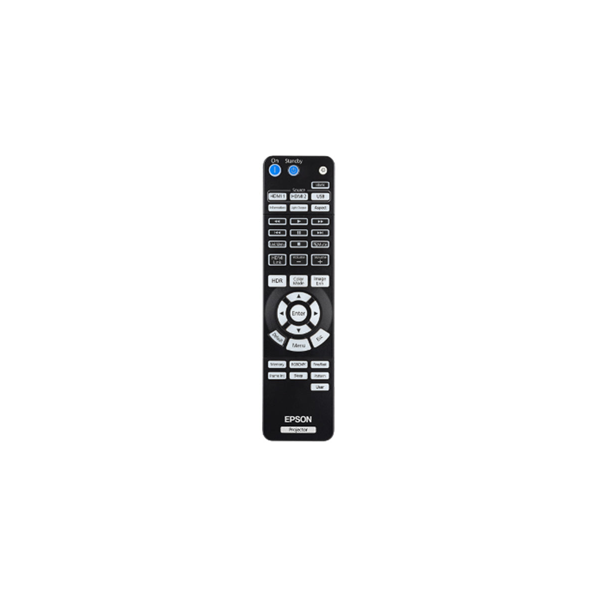 alt= “Epson QS100 4K Ultra Short Throw Laser Projector remote"