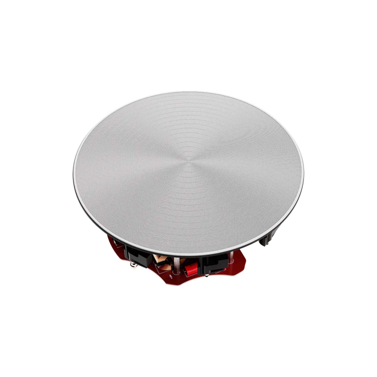 Perlisten Audio R2ic In-Ceiling Speaker - angled top view with grille