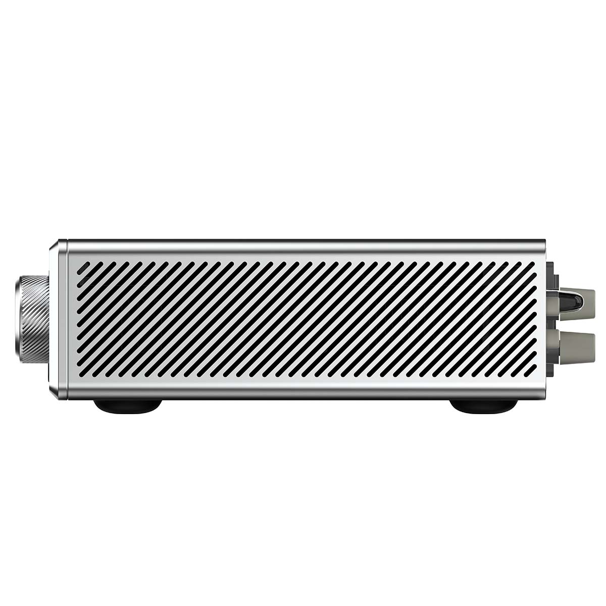 Rotel DX-5 Integrated Amplifier - silver side view facing right