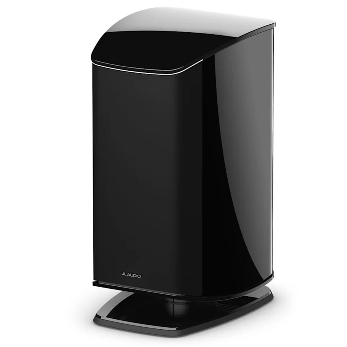 JL Audio Primacy S3 Active Standmount Loudspeaker angled right front view with grille