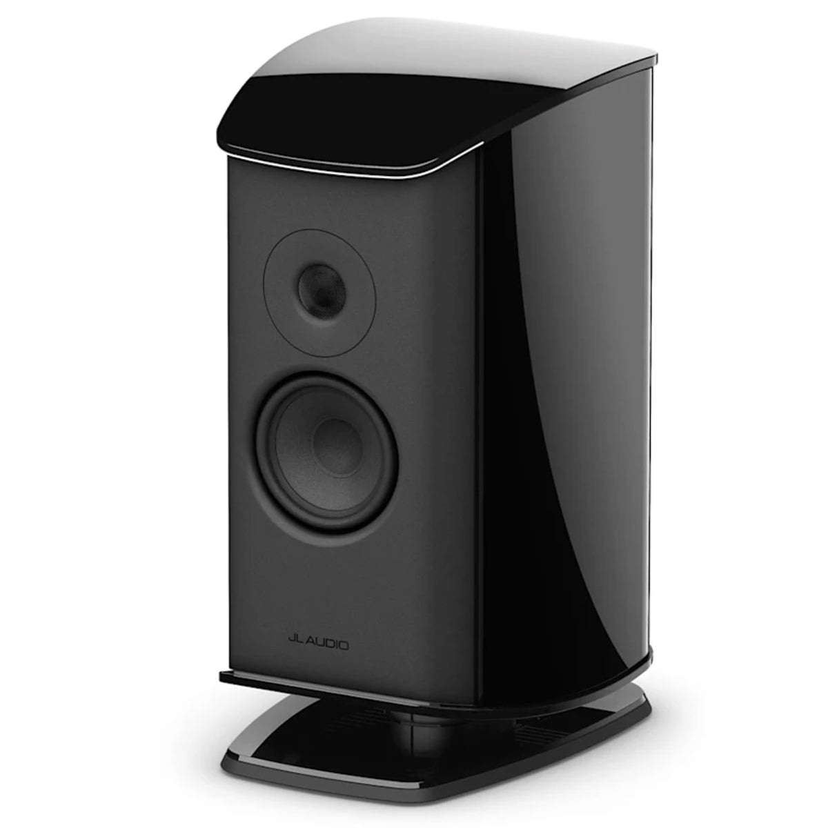 JL Audio Primacy S3 Active Standmount Loudspeaker angled right front view without grille